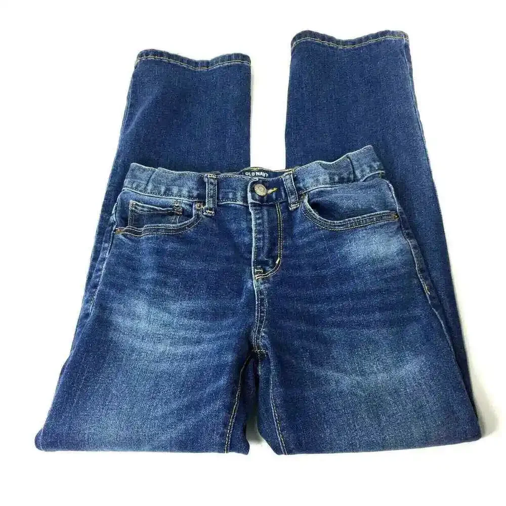 Old Navy‎ Boys Jeans Size 12 Adjustable Waist Medium Wash Straight Leg
